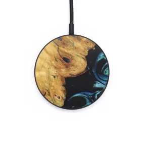 Circle Wood Resin Wireless Charger - Alyssa (Blue, 709076)