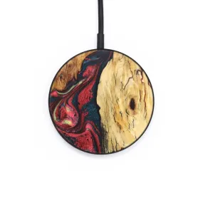 Circle Wood Resin Wireless Charger - Aspen (Red, 695455)