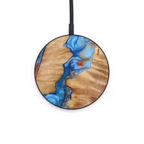 Circle Wood Resin Wireless Charger - Aviana (Teal & Gold, 642996)