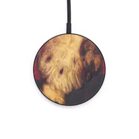 Circle Wood Resin Wireless Charger - Balakrishna (Dark Red, 605995)