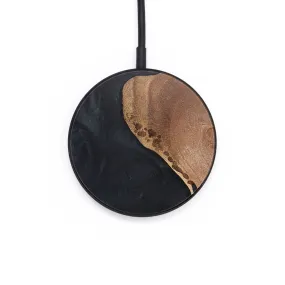 Circle Wood Resin Wireless Charger - Bridget (Pure Black, 722909)