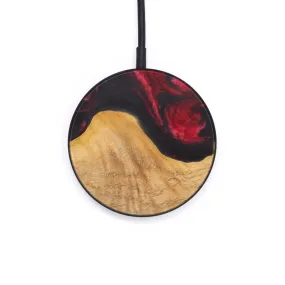 Circle Wood Resin Wireless Charger - Cannon (Dark Red, 610179)