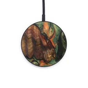 Circle Wood Resin Wireless Charger - Caroline (Green, 621968)