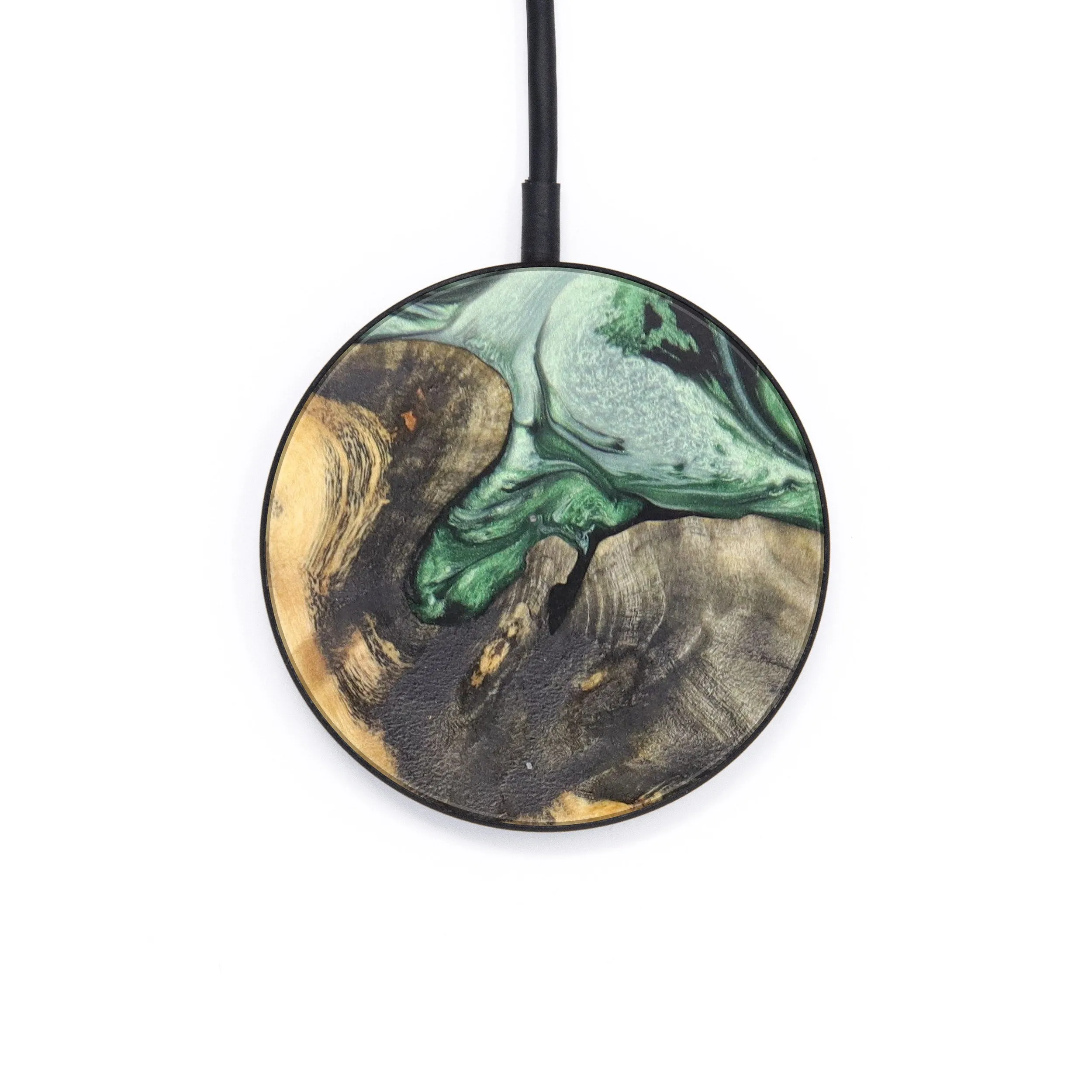 Circle Wood Resin Wireless Charger - Cassondra (Artist Pick, 625929)