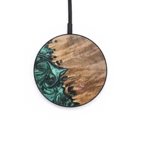 Circle Wood Resin Wireless Charger - Chelsey (Green, 697865)