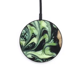 Circle Wood Resin Wireless Charger - Cody (Green, 635768)