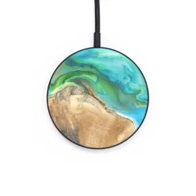 Circle Wood Resin Wireless Charger - Deanna (Watercolor, 679055)