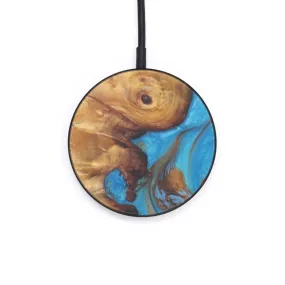 Circle Wood Resin Wireless Charger - Duncan (Teal & Gold, 606052)