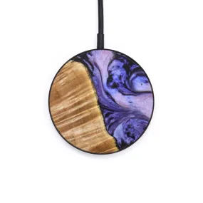 Circle Wood Resin Wireless Charger - Eddie (Purple, 640549)