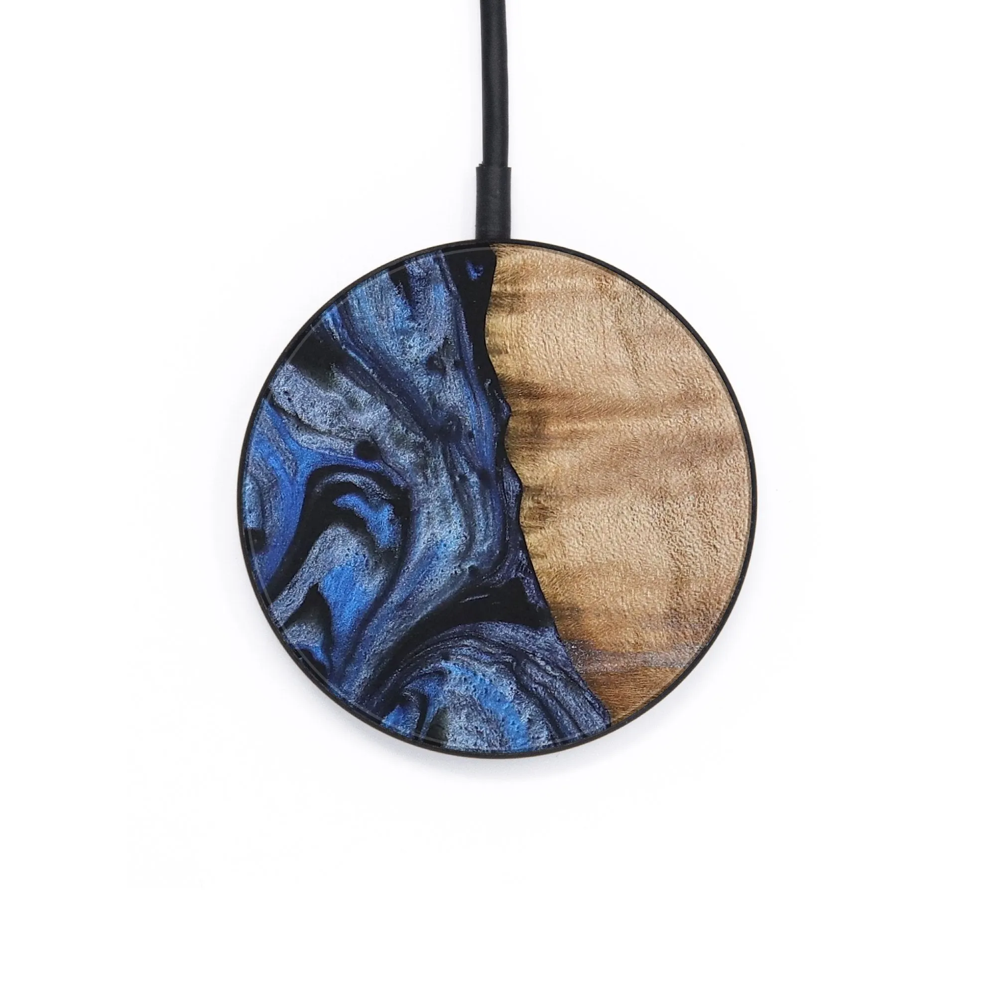 Circle Wood Wireless Charger - Manda (Blue, 732945)