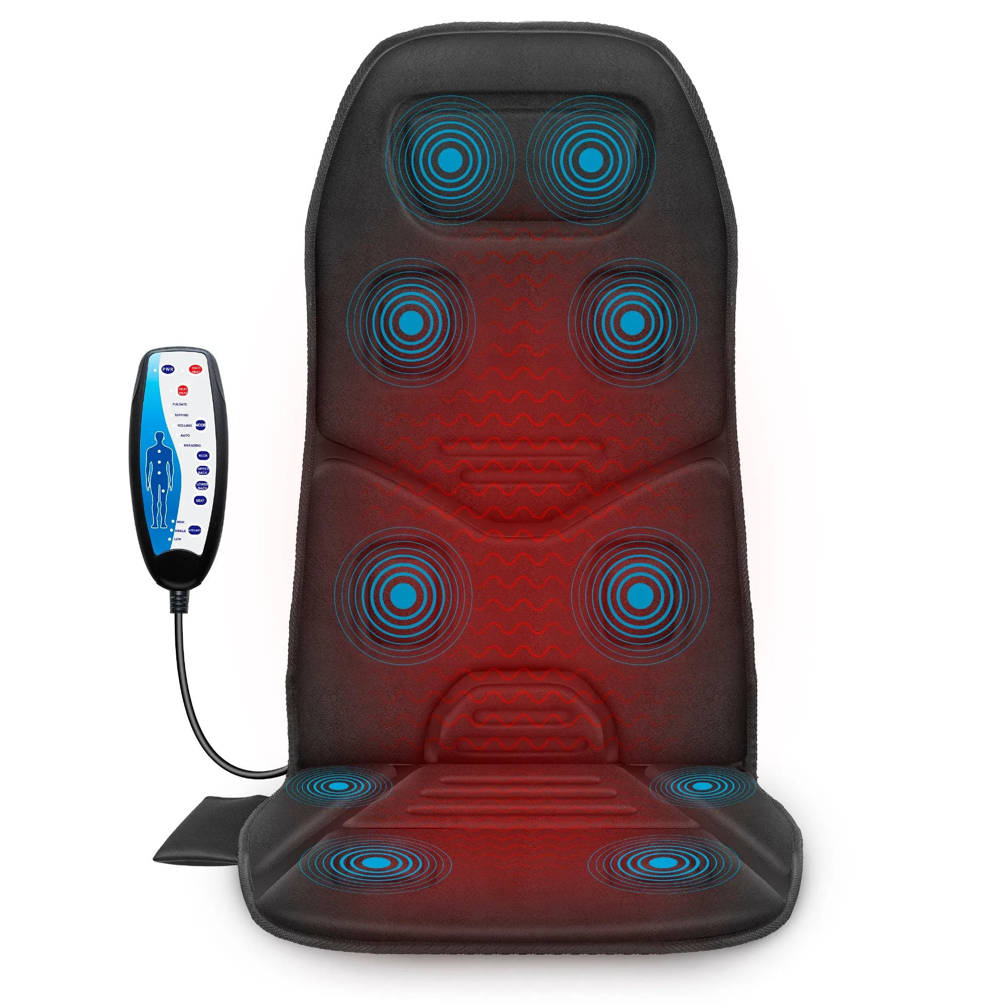 Comfier Vibration Back Massage Cushion with Heat,Massage Pad for Home or Office Chair - 2206