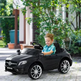 Compatible Kids Children Ride On Car Mercedes Benz GLA Licensed 6V Battery Rechargeable Headlight Music Remote Control  High/Low Speed Toy Black