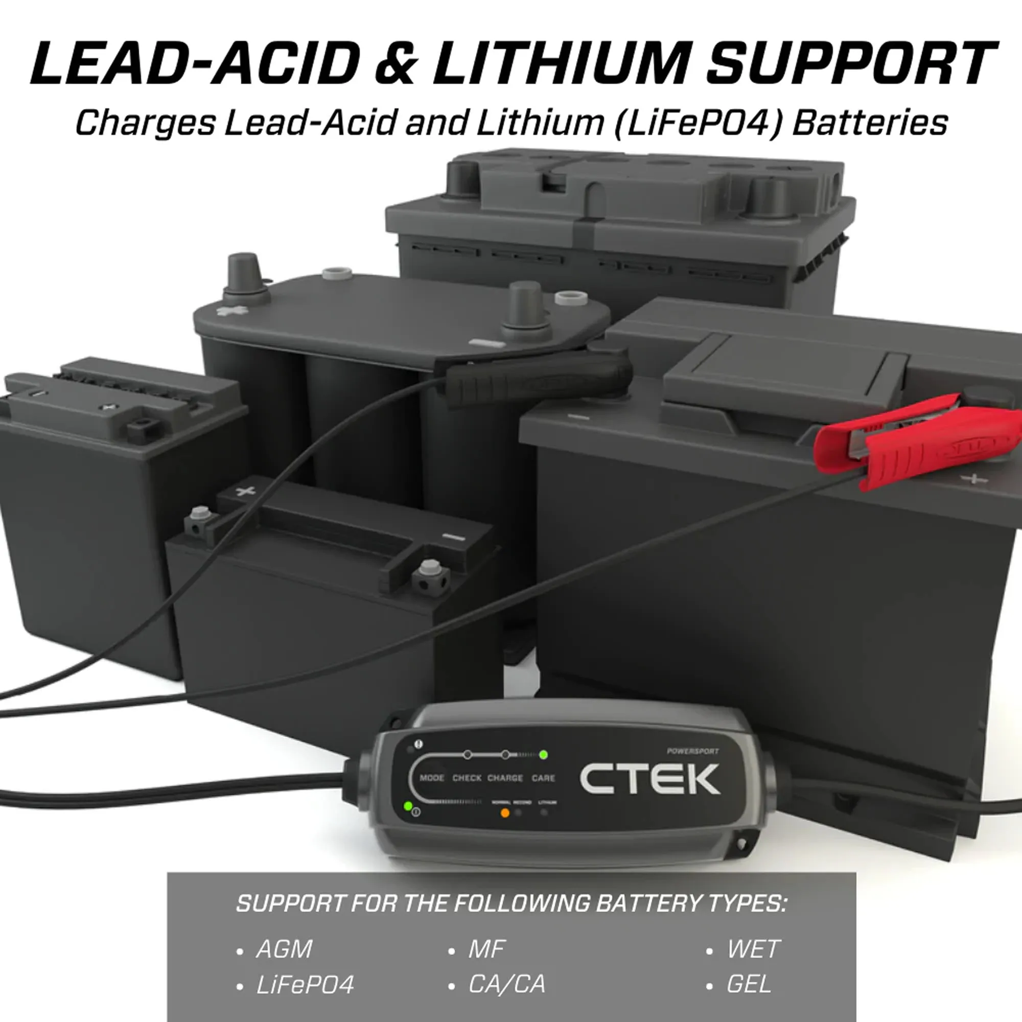 CTEK CT5 POWERSPORT 12V 2.3A Battery Charger & Maintainer for LA and Lithium (Barcode: 7340103403104 )