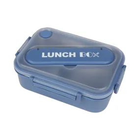 DUAL COMPARTMENT DITACHABLE LUNCH BOX - BLUE