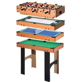 Easycomfort Tavolo Multi gioco 4 in 1 con Calcio Balilla, Hockey da Tavolo, Ping Pong e Biliardo in Legno MDF, 87 x 43 x 73cm