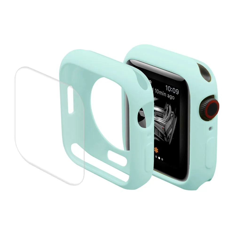 ENKAY Apple Watch (45mm) TPU cover with screen protector - Baby Blue