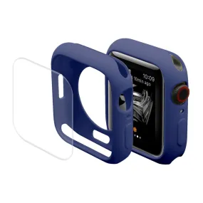 ENKAY Apple Watch (45mm) TPU cover with screen protector - Dark Blue