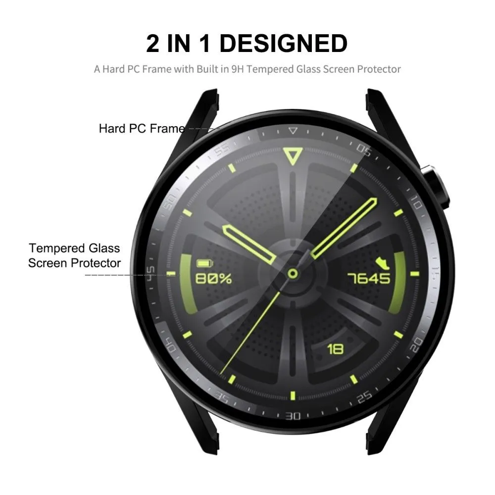 ENKAY Huawei Watch GT 3 (46mm) matte cover   9H tempered glass - Blackish Green