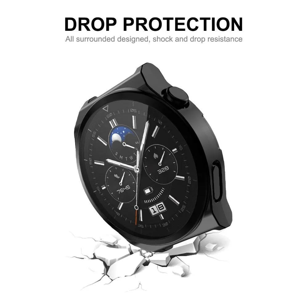 ENKAY Huawei Watch GT 3 Pro 46mm protective cover with tempered glass - Grey