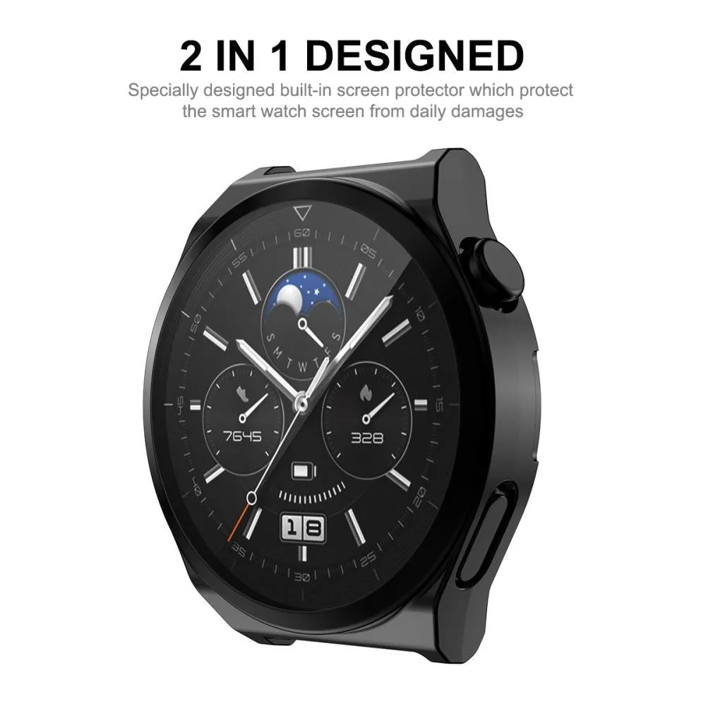 ENKAY Huawei Watch GT 3 Pro 46mm protective cover with tempered glass - Grey