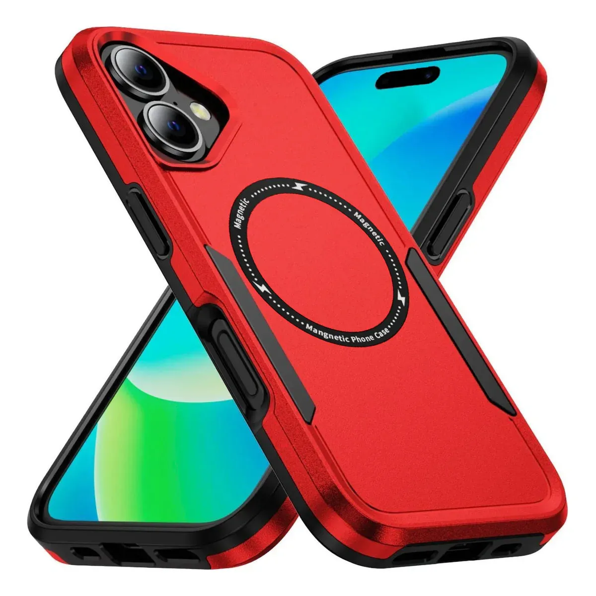 Entronix Heavy Duty Magnetic Case designed for Apple iPhone 16, Protection Shockproof Dropproof Dustproof Anti-Scratch Magnetic Case Cover