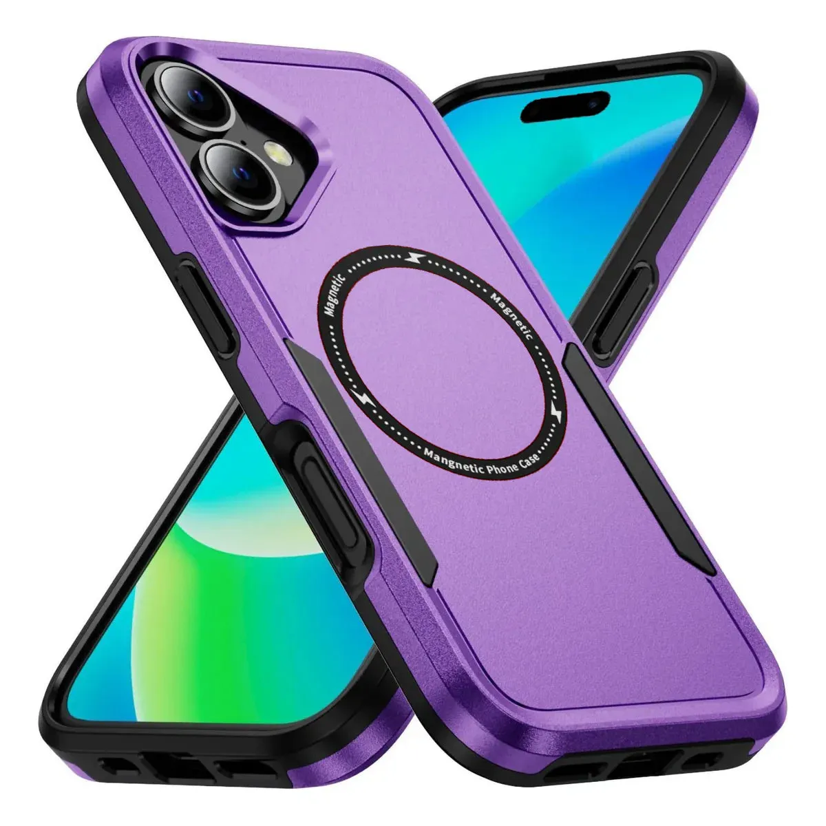 Entronix Heavy Duty Magnetic Case designed for Apple iPhone 16, Protection Shockproof Dropproof Dustproof Anti-Scratch Magnetic Case Cover