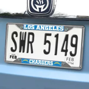 Fanmats Los Angeles Chargers Chrome Metal License Plate Frame, 6.25" x 12.25"