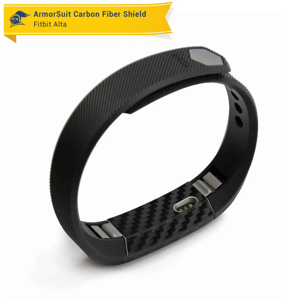 Fitbit Alta Screen Protector   Black Carbon Fiber Skin