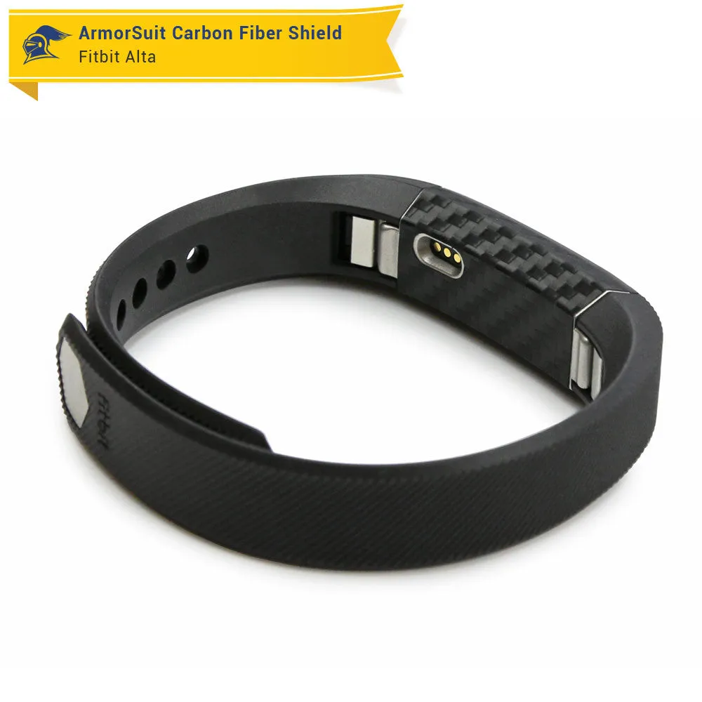 Fitbit Alta Screen Protector   Black Carbon Fiber Skin