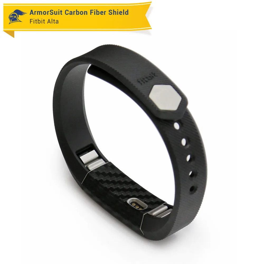 Fitbit Alta Screen Protector   Black Carbon Fiber Skin