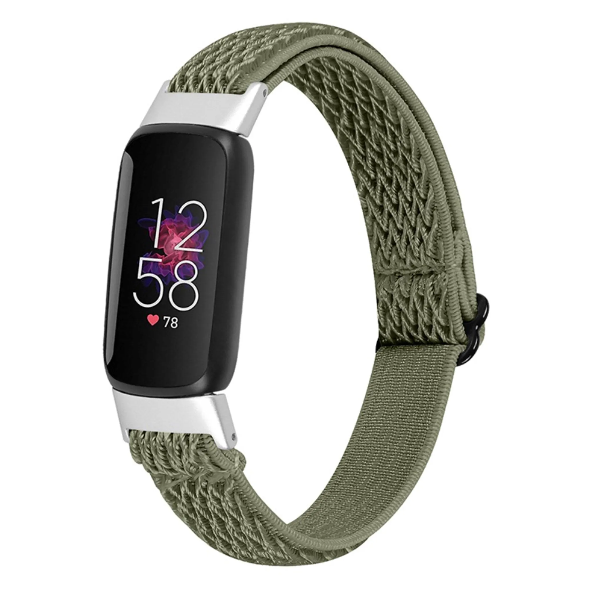 Fitbit Luxe nylon elastic watch strap - Olive Green