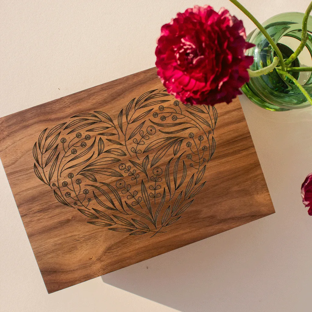 Floral Heart Keepsake Box