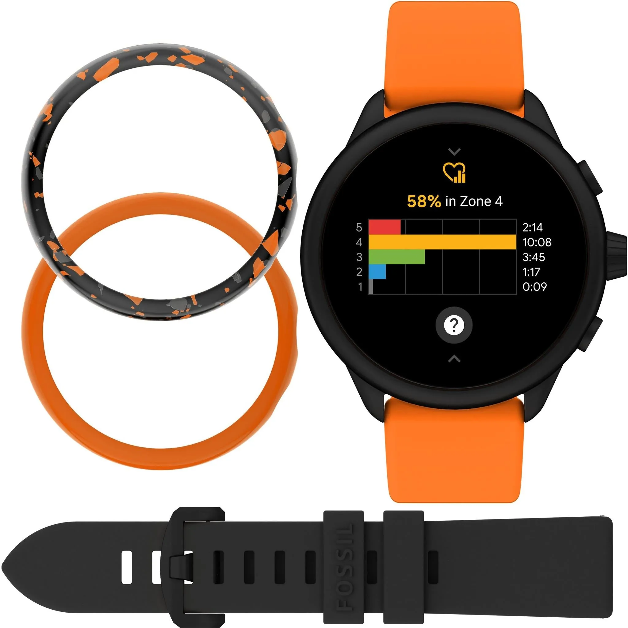 Fossil Gen 6 Smartwatch Wellness Edition Set (Orange/Black)