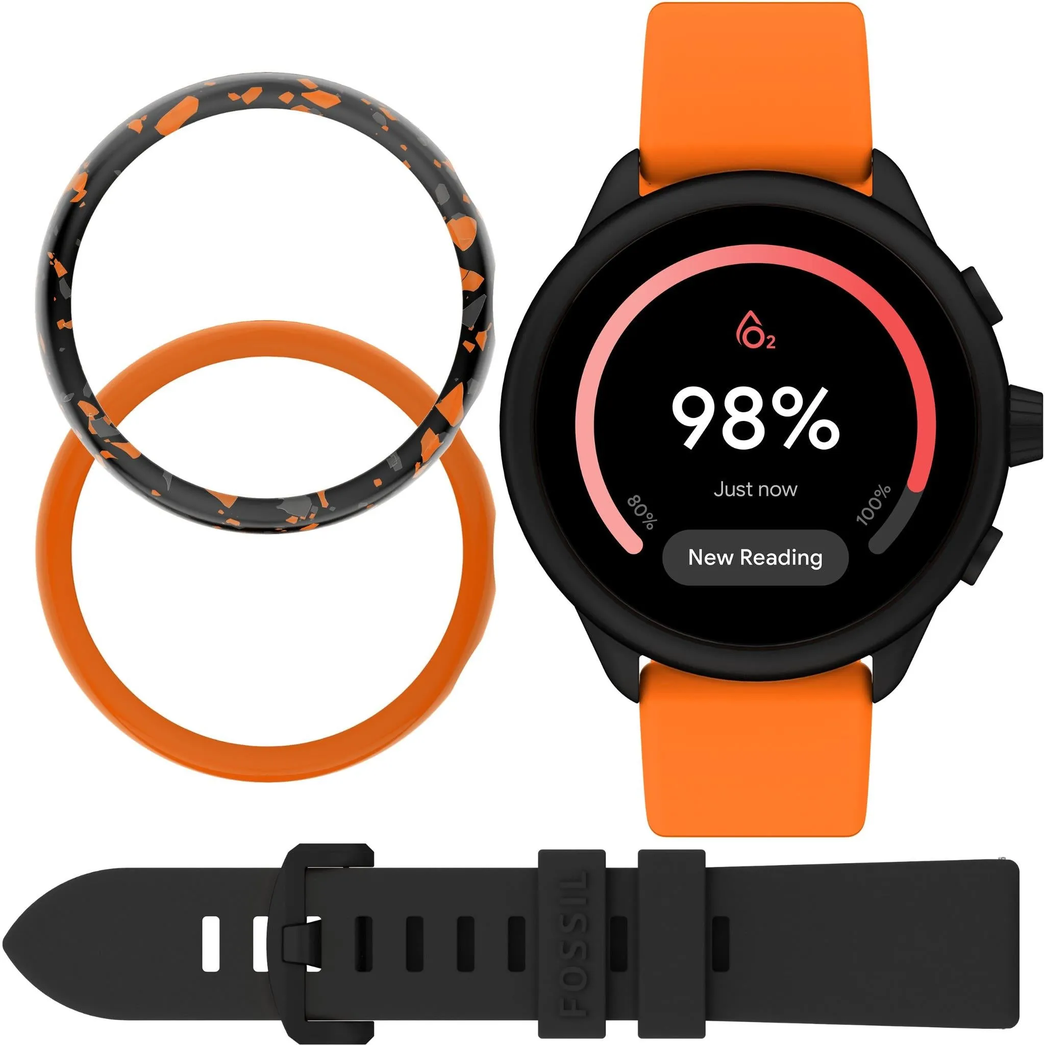 Fossil Gen 6 Smartwatch Wellness Edition Set (Orange/Black)