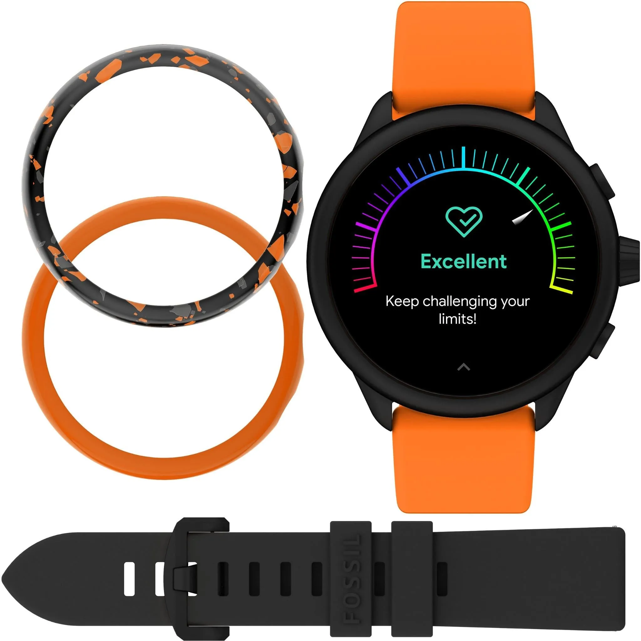 Fossil Gen 6 Smartwatch Wellness Edition Set (Orange/Black)