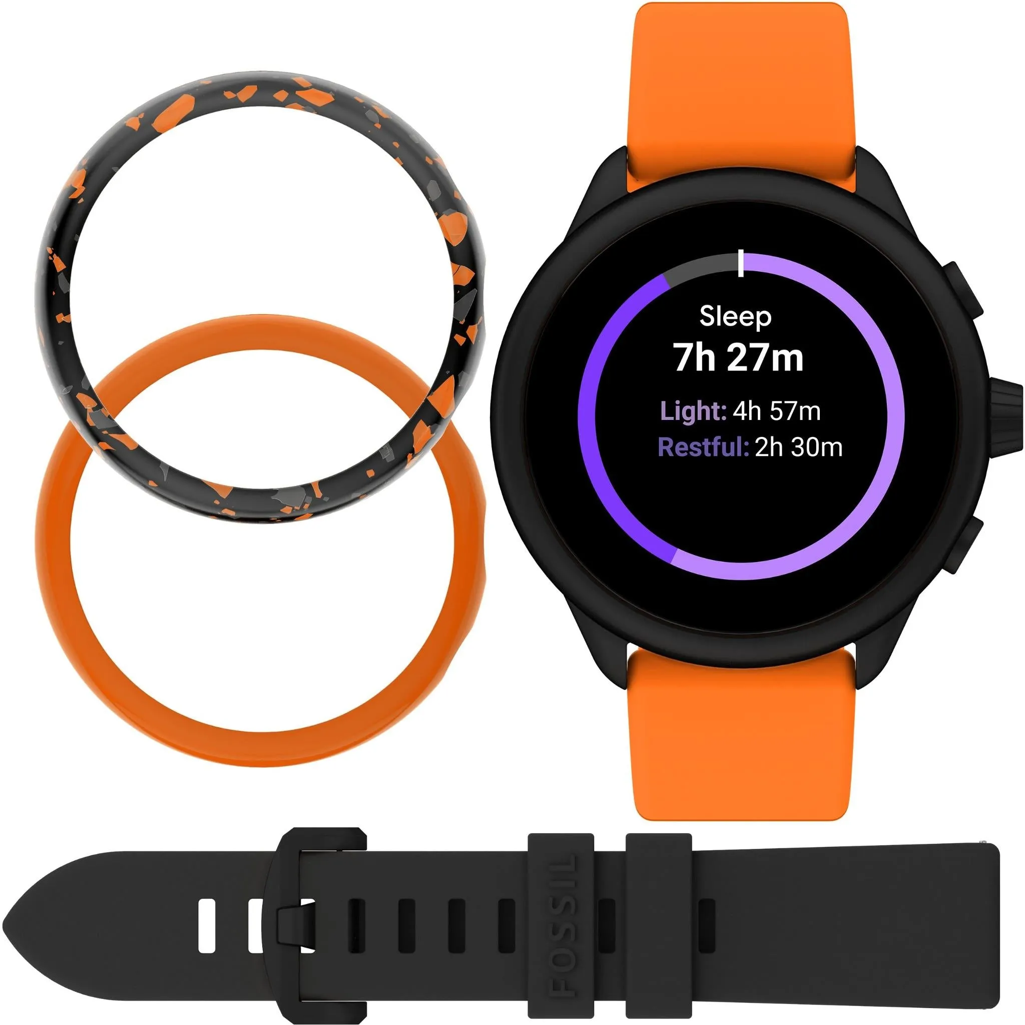 Fossil Gen 6 Smartwatch Wellness Edition Set (Orange/Black)