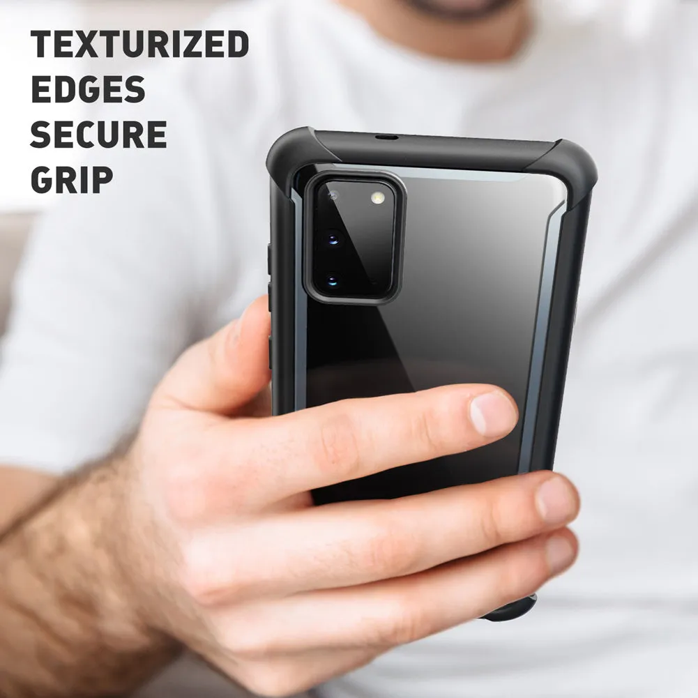 Galaxy S20 Ares Clear Rugged Case (with Screen Protector) - Black