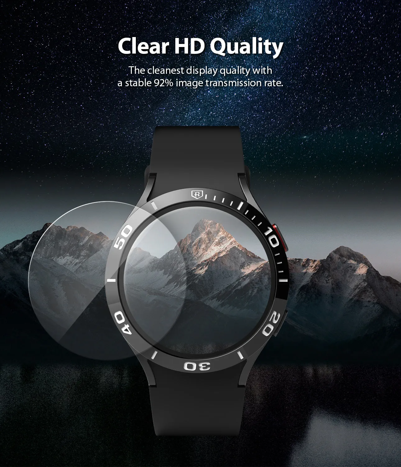 Galaxy Watch 5/4 44mm Screen Protector for Bezel Styling | Glass - R5