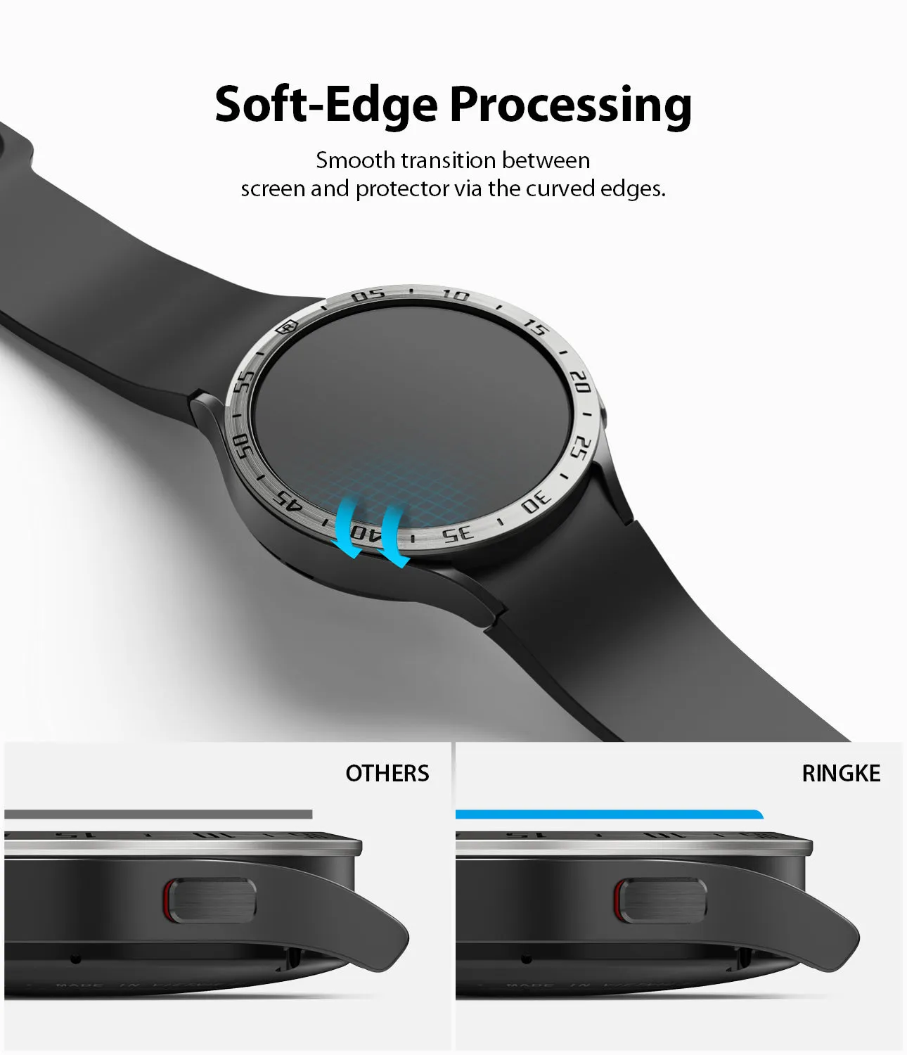 Galaxy Watch 5/4 44mm Screen Protector for Bezel Styling | Glass - R5