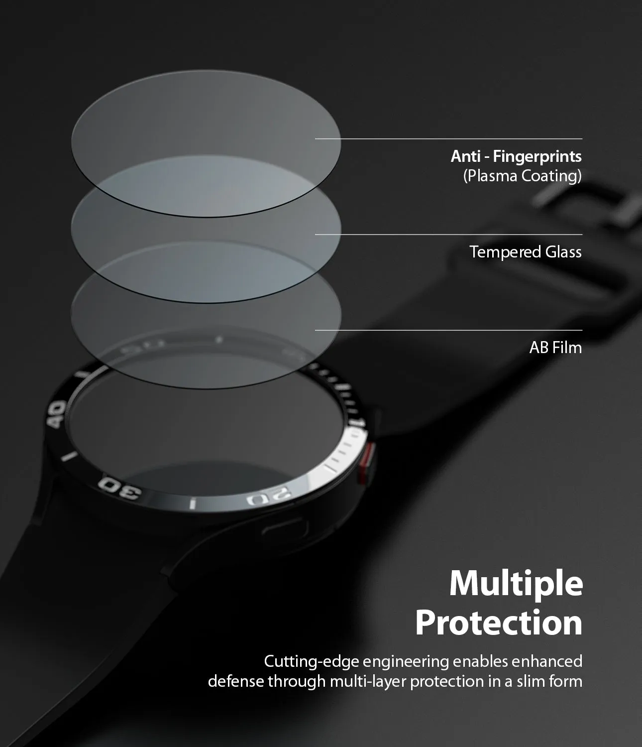 Galaxy Watch 5/4 44mm Screen Protector for Bezel Styling | Glass - R5