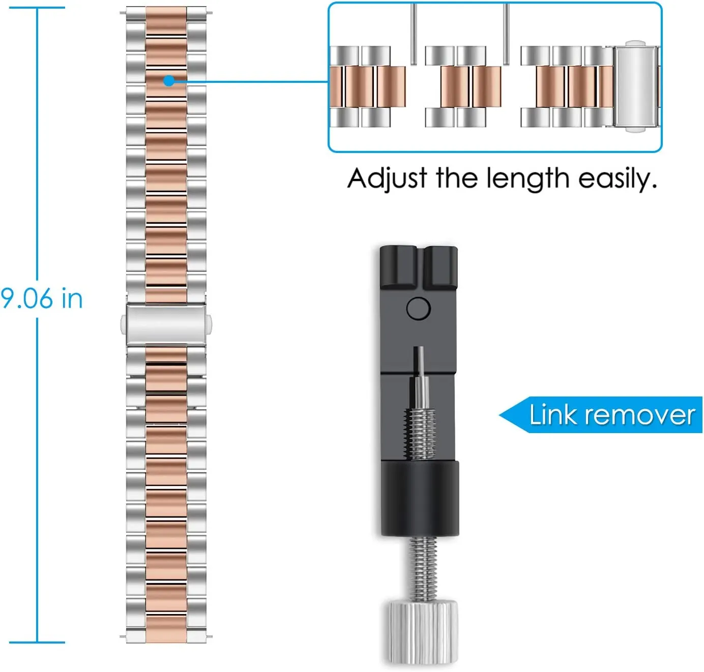 Galaxy Watch FE 40mm, Galaxy Watch 7/6/5/4 (40mm/44mm) Metal Watch Band | Fintie