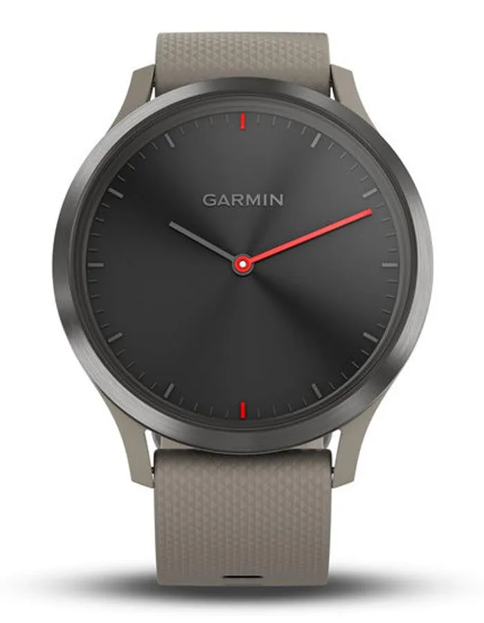 Garmin Vivomove HR Hybrid Smartwatch - Slate Gray - Sandstone Strap - Bluetooth