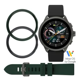 Gen 6 Wellness Edition Smartwatch Black Silicone and Interchangeable Strap and Bumper Set