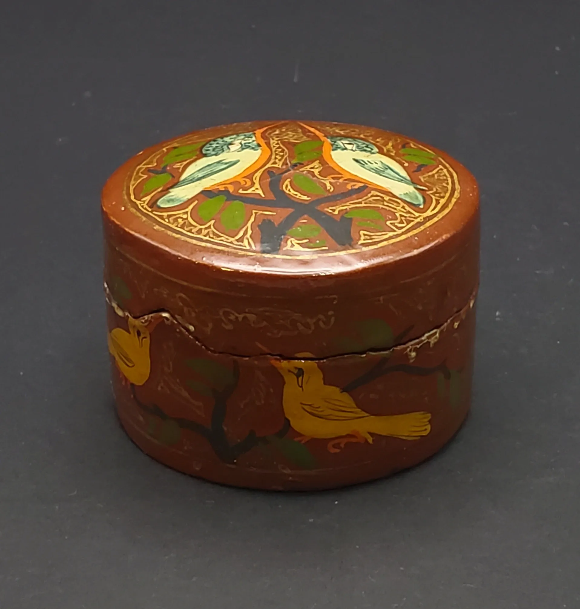 Hand Painted Hummingbirds Wood Trinket Box