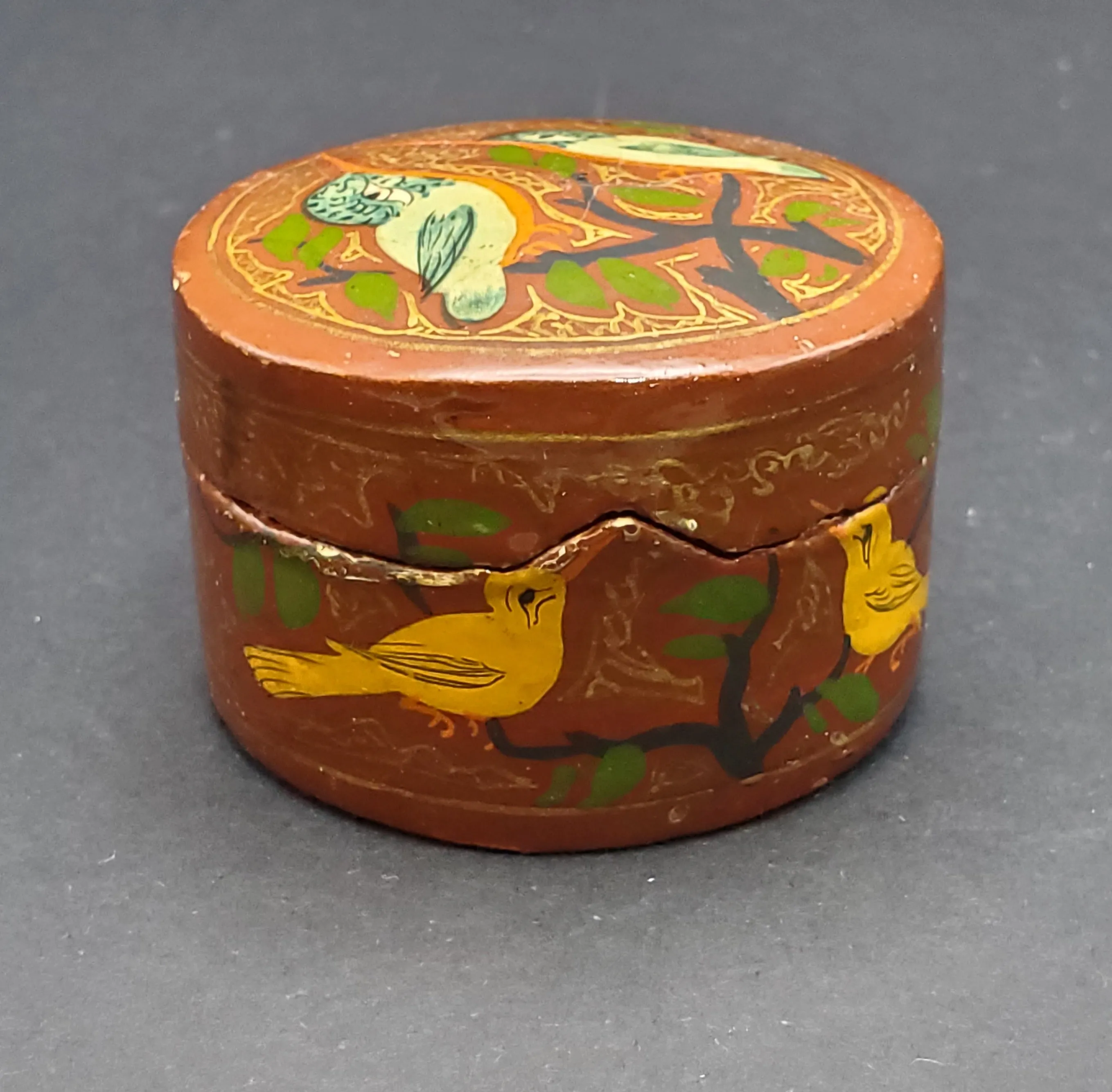 Hand Painted Hummingbirds Wood Trinket Box