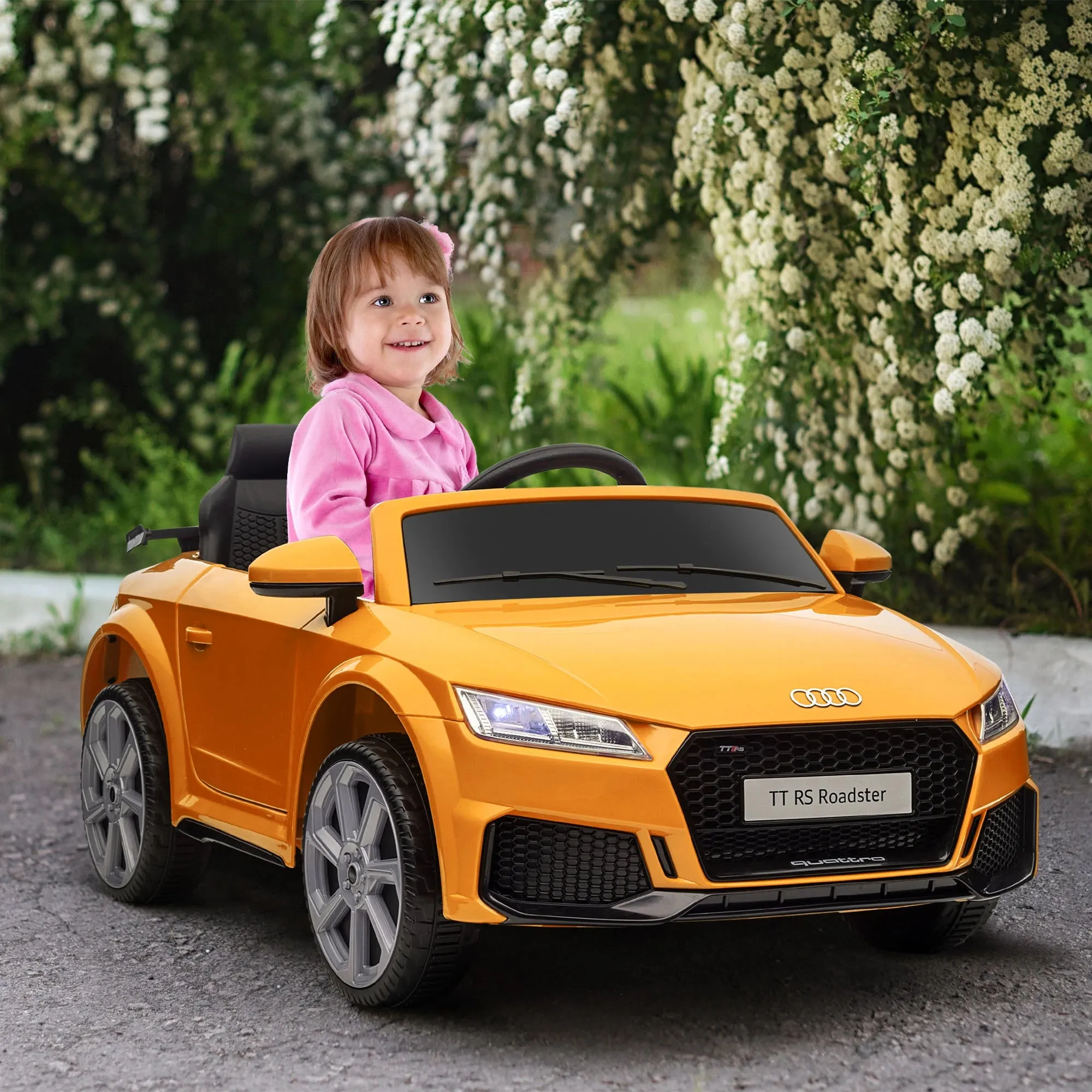 HOMCOM Kids Licensed Audi TT -Yellow