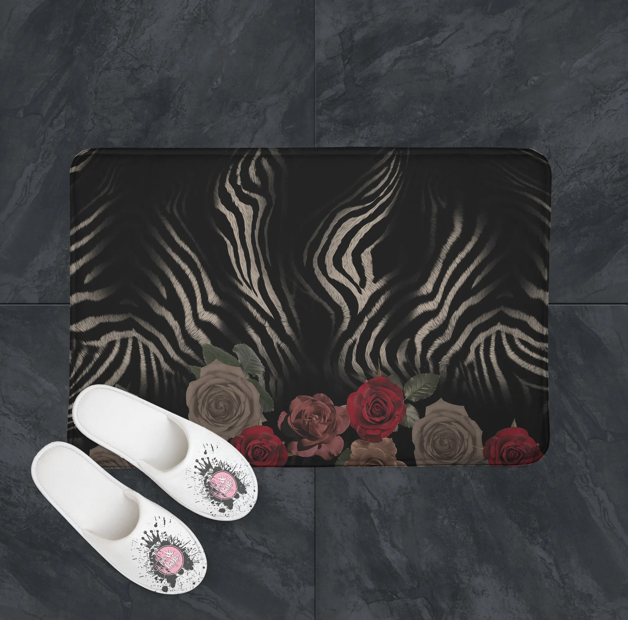 IN STOCK SAMPLE Zebra Rose - 15 x 20 Mat