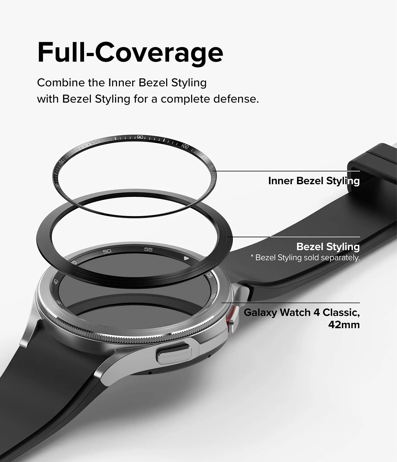 Inner Bezel Styling Galaxy Watch 4 Classic 42mm (Stainless Steel ) - Black 42-IN-02