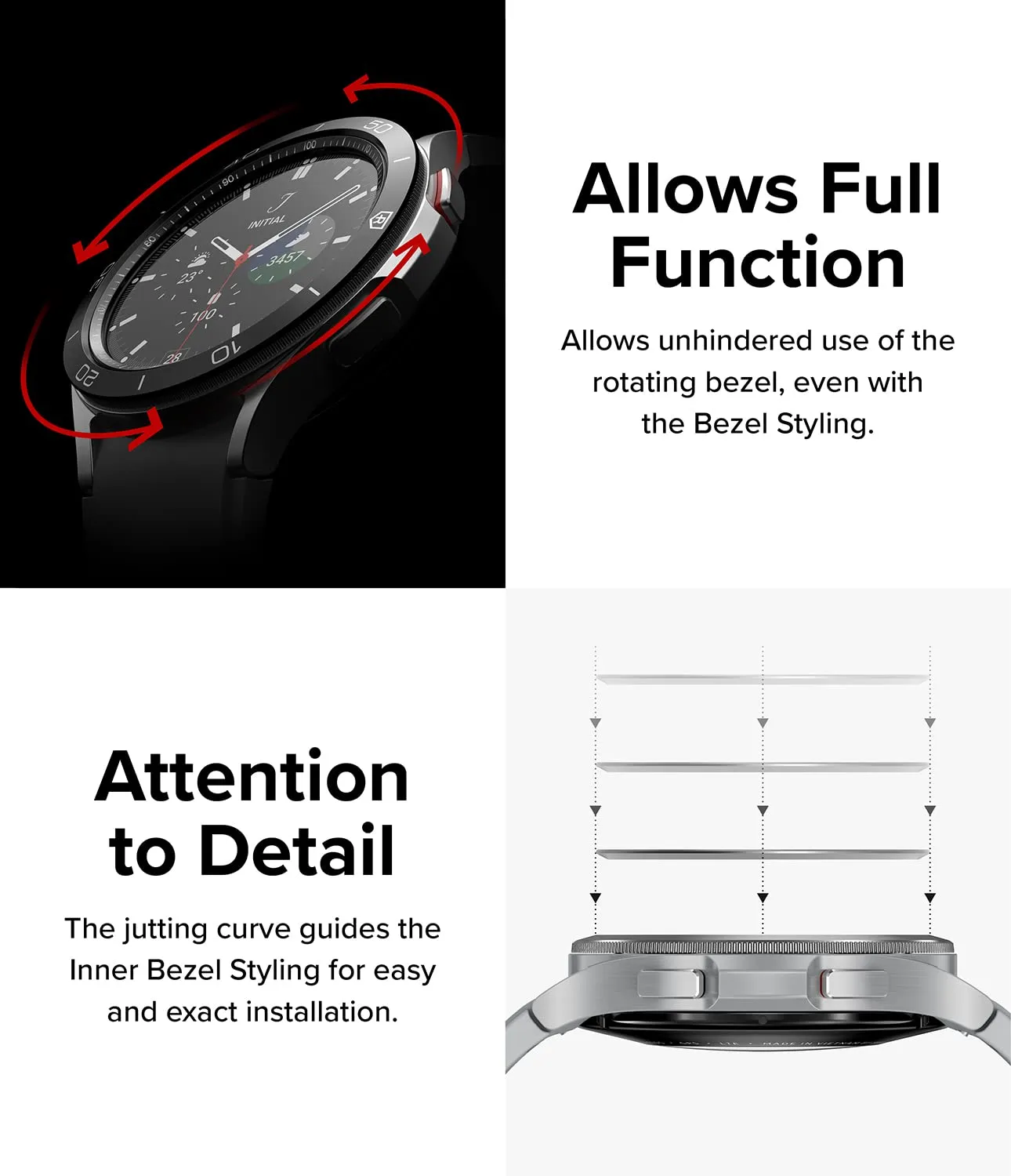 Inner Bezel Styling Galaxy Watch 4 Classic 42mm (Stainless Steel ) - Black 42-IN-02