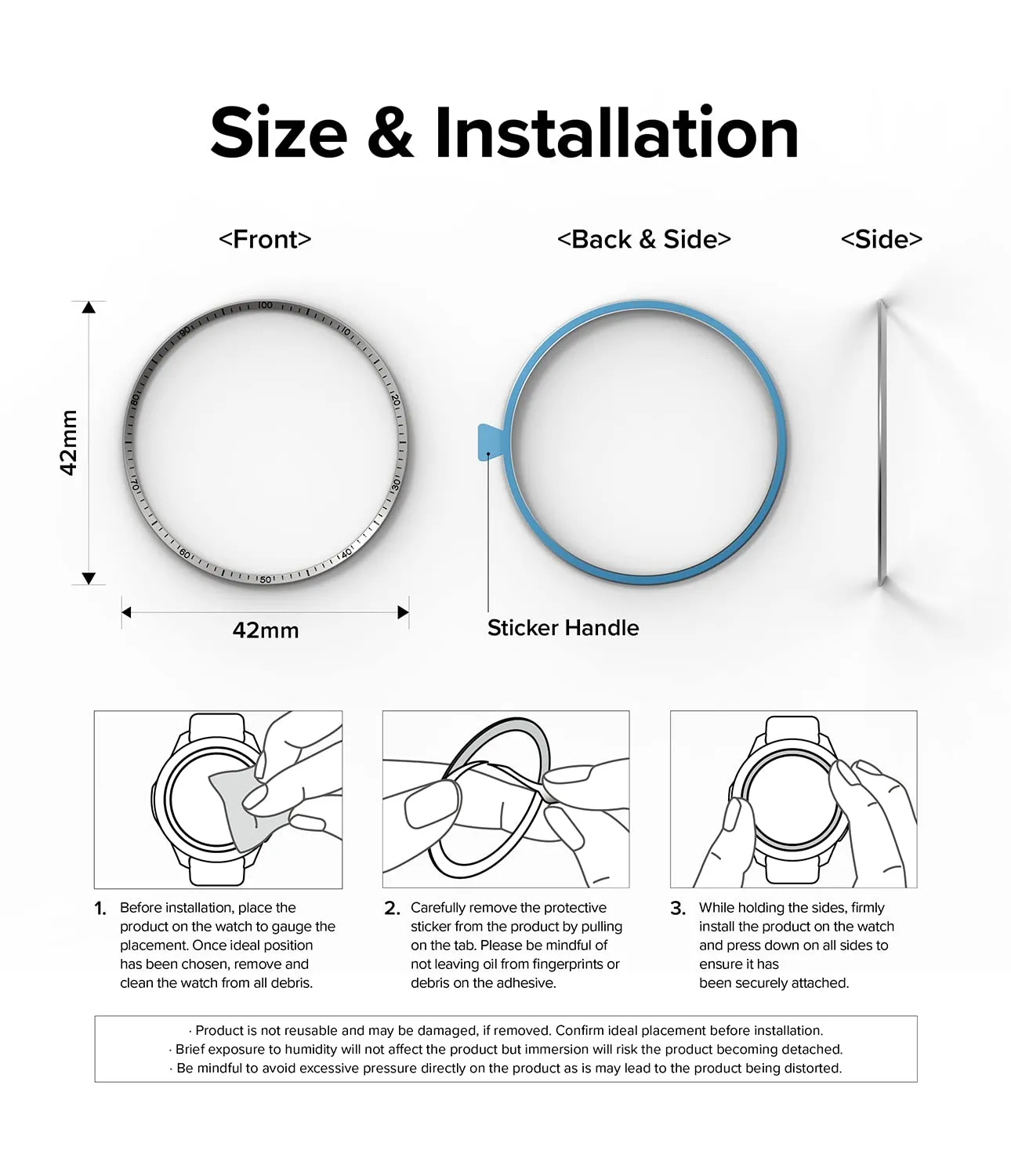 Inner Bezel Styling Galaxy Watch 4 Classic 42mm (Stainless Steel ) - Silver  42-IN-01